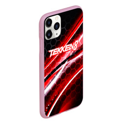 Чехол для iPhone 11 Pro Max матовый Tekken 8 огненное лого файтинг - фото 2