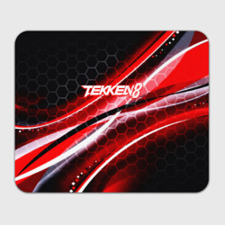 Прямоугольный коврик для мышки Tekken 8 огненное лого файтинг
