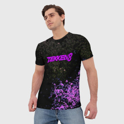 Мужская футболка 3D Tekken 8 неоновые краски спорт - фото 2