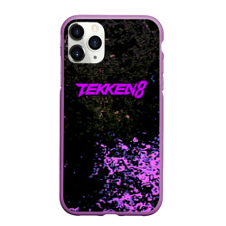 Чехол для iPhone 11 Pro Max матовый Tekken 8 неоновые краски спорт