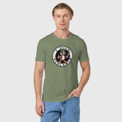 Мужская футболка хлопок Пиксельная утка гопник с ножом - фото 2