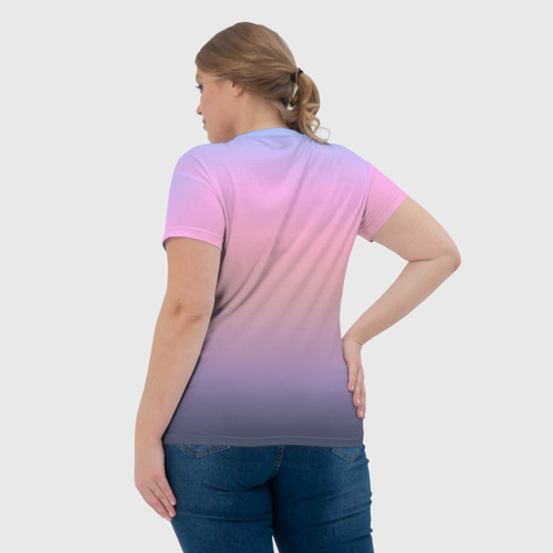 Женская футболка 3D Gorgeous woomen градиент, цвет 3D печать - фото 7