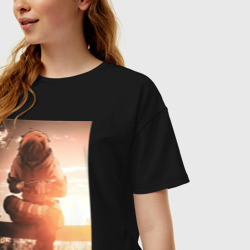 Женская футболка хлопок Oversize Сага о Винланде Торфинн в поле - фото 2