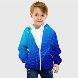 Детская куртка 3D Синий градиент полосы - фото 2
