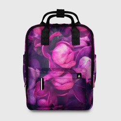 Фиолетовая сирень кистью – Женский рюкзак 3D с принтом купить