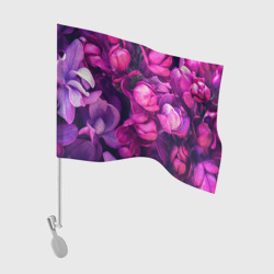 Фиолетовая сирень кистью – Флаг для автомобиля с принтом купить