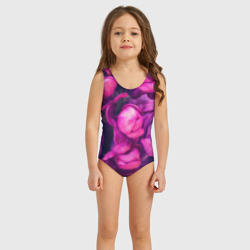 Фиолетовая сирень кистью – Детский купальник 3D с принтом купить