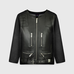 Детский лонгслив 3D Terminator first - leather jacket