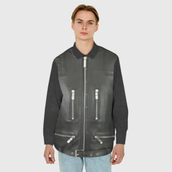 Мужская рубашка oversize 3D Terminator first - leather jacket - фото 2