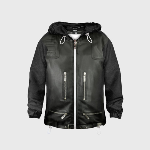 Детская ветровка 3D Terminator first - leather jacket, цвет белый