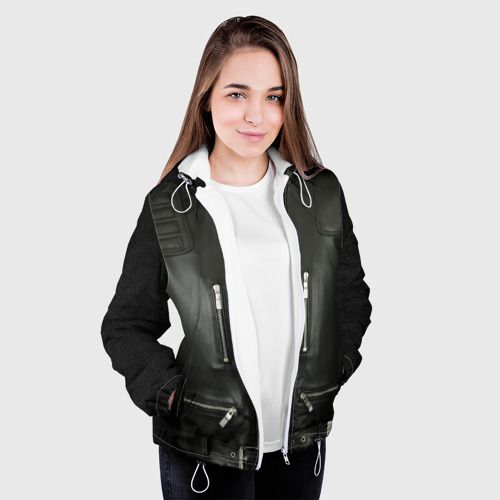 Женская куртка 3D Terminator first - leather jacket, цвет белый - фото 4