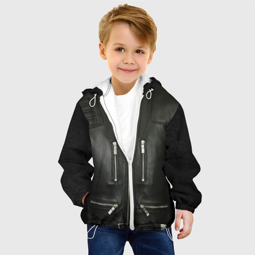 Детская куртка 3D Terminator first - leather jacket, цвет белый - фото 3