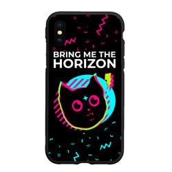 Чехол для iPhone XS Max матовый Bring Me the Horizon - rock star cat