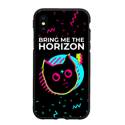 Чехол для iPhone XS Max матовый Bring Me the Horizon - rock star cat