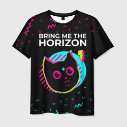 Мужская футболка 3D Bring Me the Horizon - rock star cat