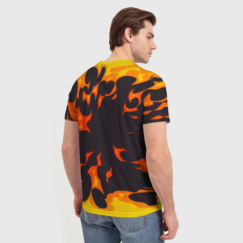 Мужская футболка 3D Metallica рок панда и огонь, цвет 3D печать - фото 4