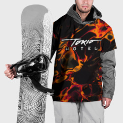 Накидка на куртку 3D Tokio Hotel red lava