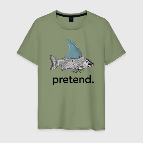 Мужская футболка хлопок Pretend, цвет авокадо