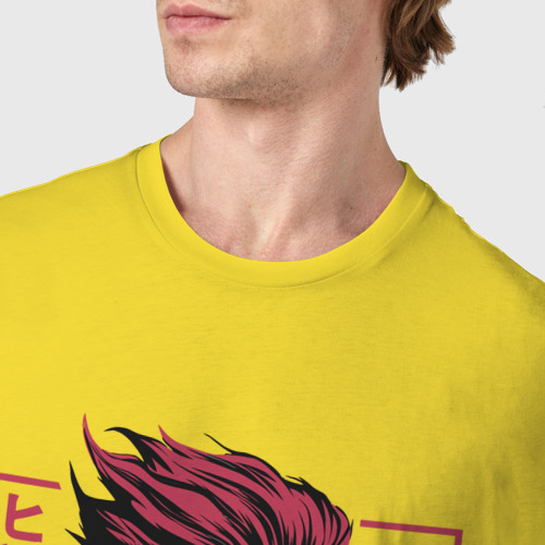 Мужская футболка хлопок Hisoka Morow, цвет желтый - фото 6