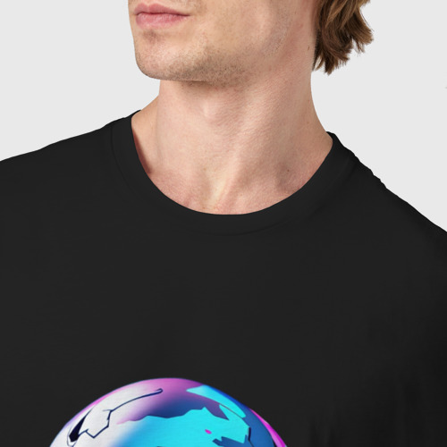 Мужская футболка хлопок с принтом Камуфляжный череп от нейросети, фото #4