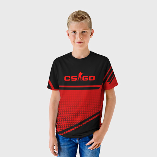 Детская футболка 3D CS GO geometry sport, цвет 3D печать - фото 3