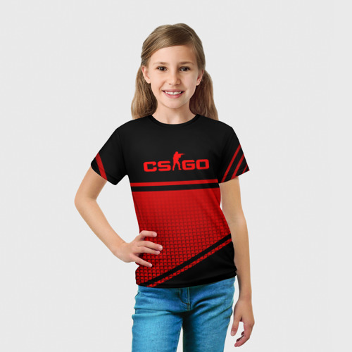 Детская футболка 3D CS GO geometry sport, цвет 3D печать - фото 5