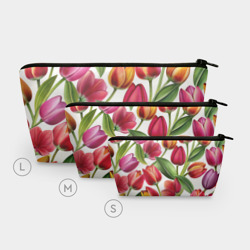 Косметичка 3D Паттерн с тюльпанами - фото 2