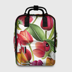 Женский рюкзак 3D Паттерн с тюльпанами