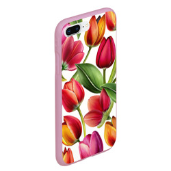 Чехол для iPhone 7Plus/8 Plus матовый Паттерн с тюльпанами - фото 2