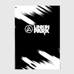 Постер Linkin park рок бенд краски