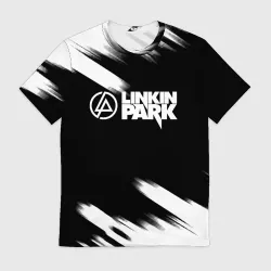 Мужская футболка 3D Linkin park рок бенд краски