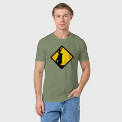Мужская футболка хлопок Знаки опасности - хитрые лисы - фото 2