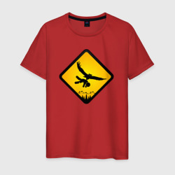Знаки опасности- совы – Мужская футболка хлопок с принтом купить со скидкой в -20%