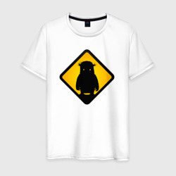 Знаки опасности - леший – Мужская футболка хлопок с принтом купить со скидкой в -20%