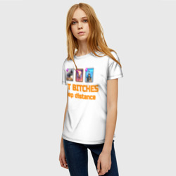 Женская футболка 3D Fat bitches keep distance clash royale - фото 2
