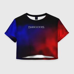 Женская футболка Crop-top 3D Darksiders gradient 