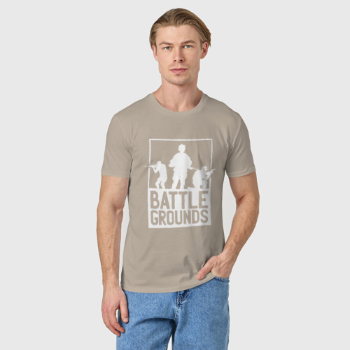 Мужская футболка хлопок Battlegrounds Army, цвет миндальный - фото 3