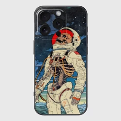 Чехол для iPhone 16 Pro силиконовый с защитой камеры Скелет - астронавт