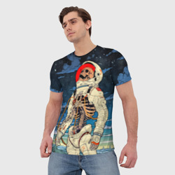 Мужская футболка 3D Скелет - астронавт - фото 2