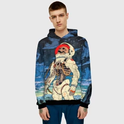 Мужская толстовка 3D Скелет - астронавт - фото 2