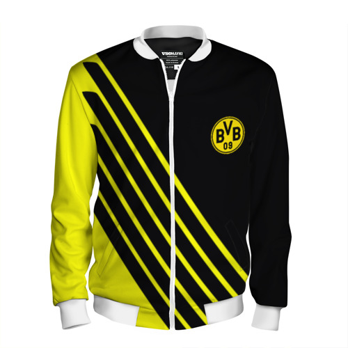 Мужской бомбер 3D Borussia sport line uniform, цвет белый