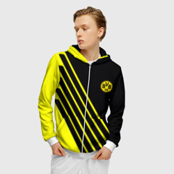 Мужская толстовка 3D на молнии Borussia sport line uniform - фото 2