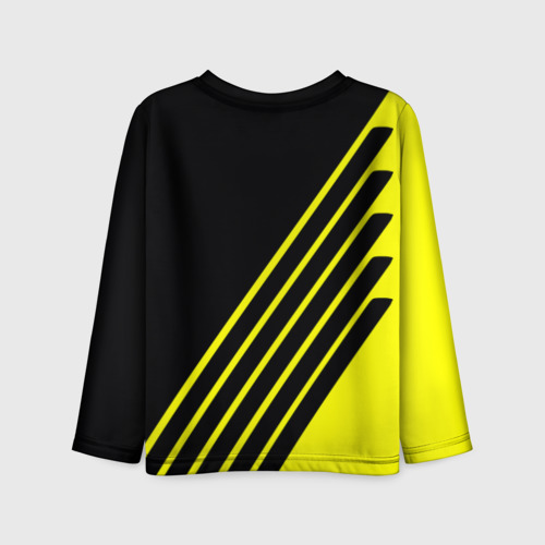 Детский лонгслив 3D с принтом Borussia sport line uniform, вид сзади #1