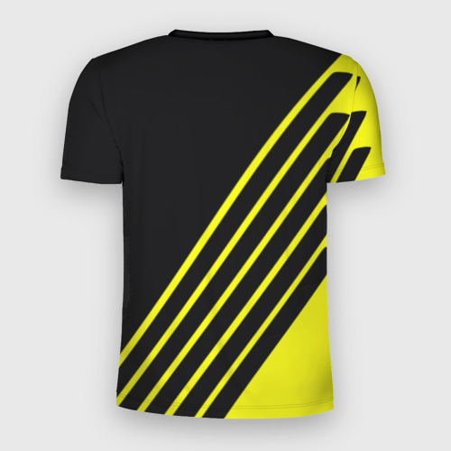 Мужская футболка 3D Slim с принтом Borussia sport line uniform, вид сзади #1