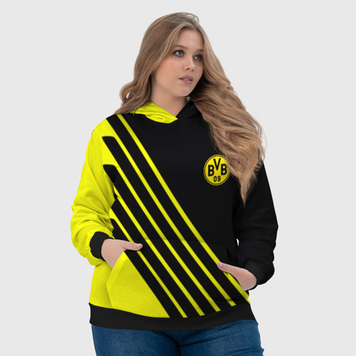 Женская толстовка 3D с принтом Borussia sport line uniform, фото #4