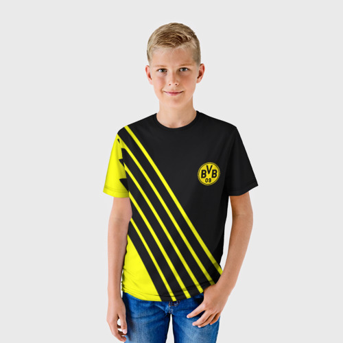 Детская футболка 3D Borussia sport line uniform, цвет 3D печать - фото 3