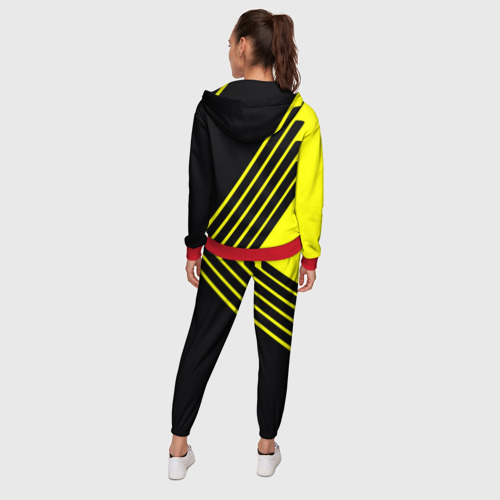 Женский костюм 3D с принтом Borussia sport line uniform, вид сзади #2