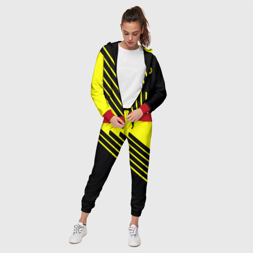 Женский костюм 3D с принтом Borussia sport line uniform, фото на моделе #1