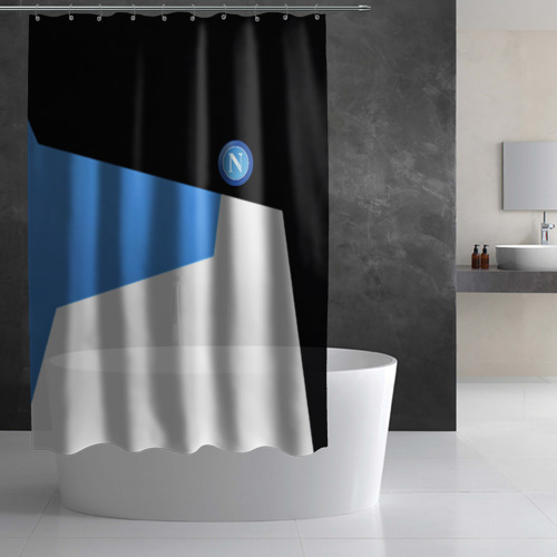 Штора 3D для ванной Napoli sport geometry - фото 3
