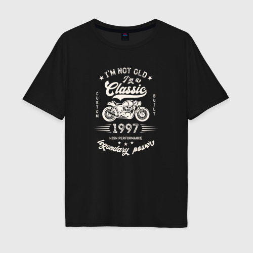 Мужская футболка хлопок Oversize Классика 1997, цвет черный